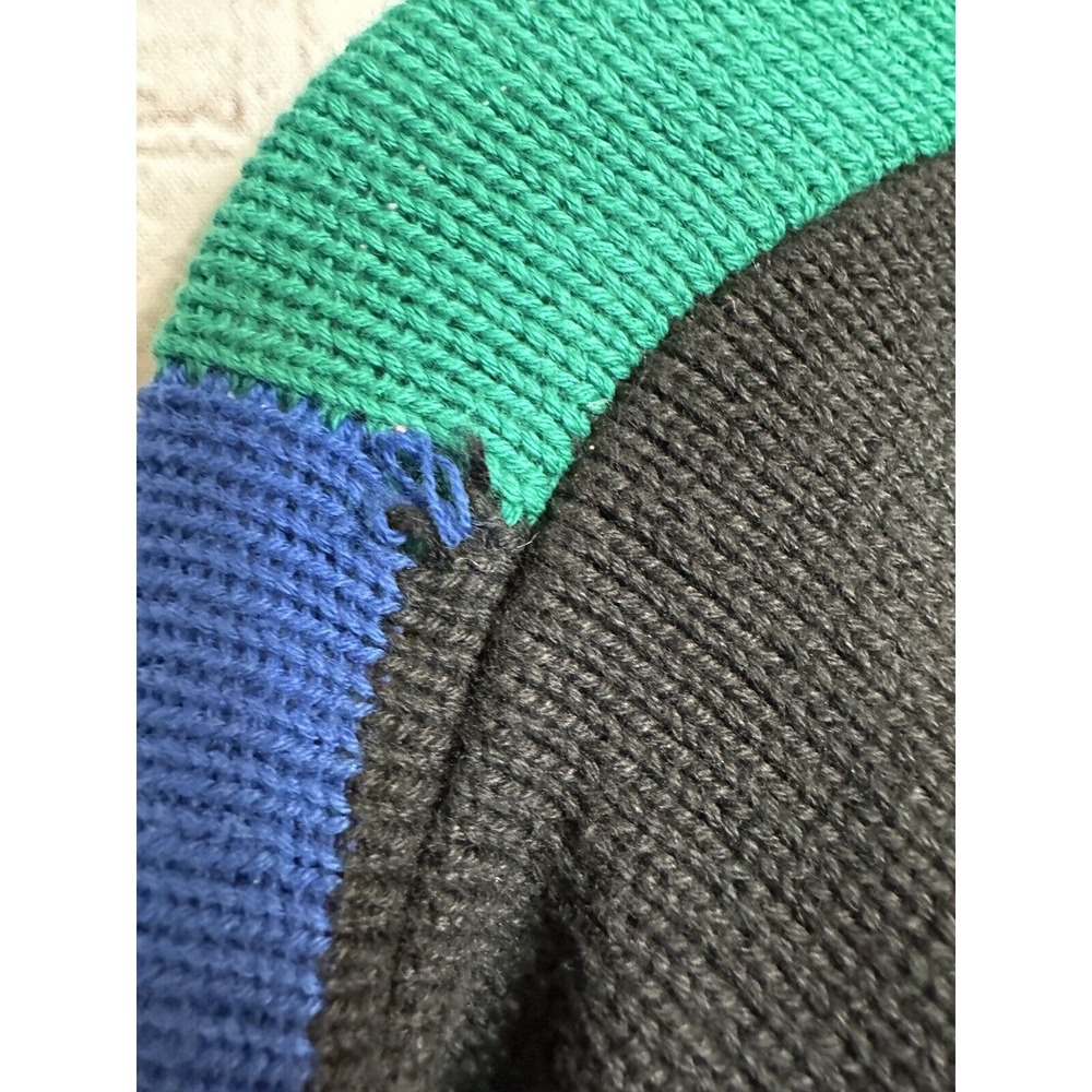 Vintage Pringle geometric‎ 80's long sleeve V-neck cotton sweater, sz M - Picture 5 of 5